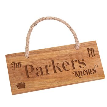 Personalised Family Kitchen Wooden Sign, 6 of 6
