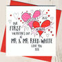 Personalised 1st Valentines As Married Couple Card, thumbnail 3 of 3