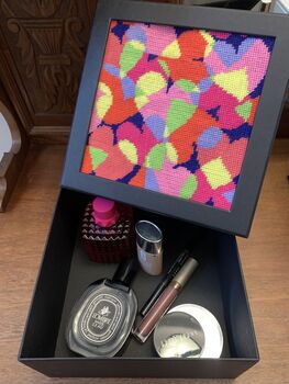 Rainbow Hearts Stitch Your Own Box Tapestry Kit, 2 of 5