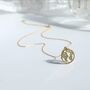 Mothers Gold Plated World Pendant Necklace, thumbnail 2 of 5