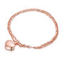 Nugget Chain Heart Urn Ashes Bracelet – Rose Gold Plate, thumbnail 1 of 7