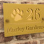 Personalised Dog Footprint Design House Acrylic Number Sign, thumbnail 3 of 4