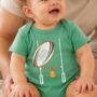 Personalised First Father's Day Rugby Baby Vest, thumbnail 1 of 6