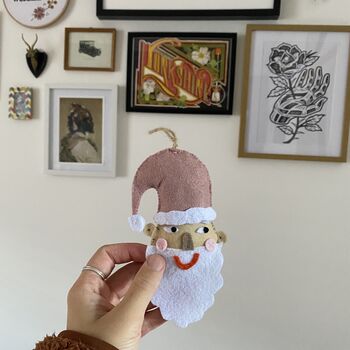 Felt Santa Handmade Christmas Decoration, 3 of 8