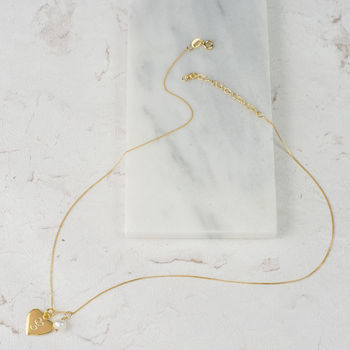 Monogram Gold Vermeil Necklace With Birthstone, 10 of 11