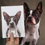 Personalised Dog Half Portrait Print, Dog Lover Gift, thumbnail 1 of 11