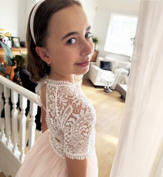 Bonnie In Baby Pink Party Dress Or Flower Girl Dress, 2 of 10
