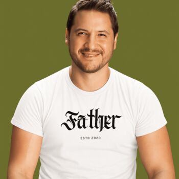 Personalised Cotton Father T Shirt, 2 of 2
