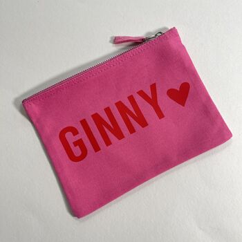 Personalised Name With Heart Make Up Bag, 8 of 9