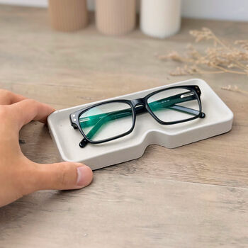 Grey Glasses Holder, Eye Glass Tray And Eyewear Case, 5 of 9