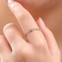 Sterling Silver Heart Link Chain Ring, thumbnail 2 of 10