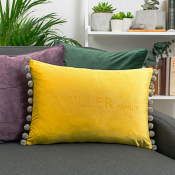 Favourite Place Personalised Velvet Cushion, 4 of 9