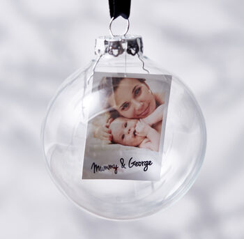 Personalised Photo Baby's First Christmas Bauble, 3 of 3