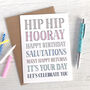 Hip Hip Hooray, Personalised Birthday Card, thumbnail 1 of 2