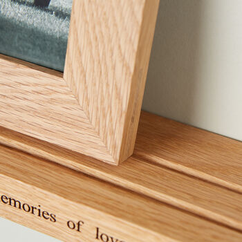 Personalised Oak Shelf With Photo Frame Options, 8 of 12