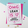 Omg 17th Birthday Card Personalised, thumbnail 2 of 3
