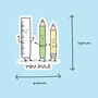 Pack Of Three | 'You Rule' | Novelty Sticker, thumbnail 3 of 3