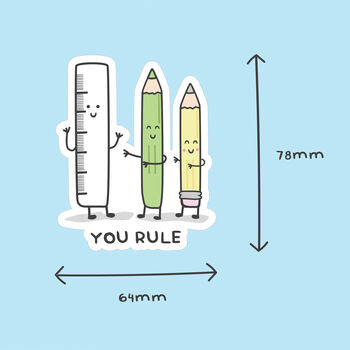 Pack Of Three | 'You Rule' | Novelty Sticker, 3 of 3