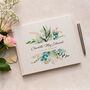 Personalised Book Of Condolence Green Bouquet Design, thumbnail 2 of 9