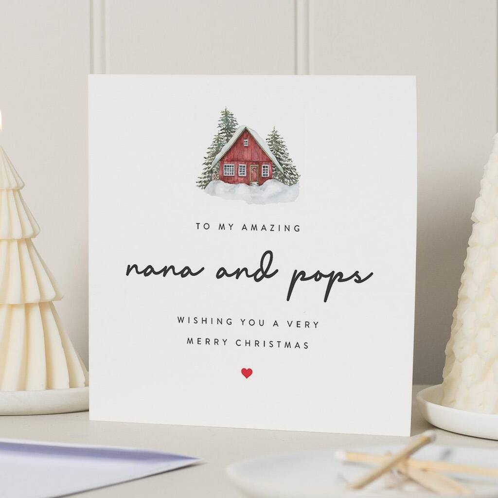 Grandparents Christmas Card Nanna And Pops, 1 of 7