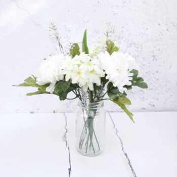 Artificial Bouquet Off White Chrysanthemum, 4 of 7