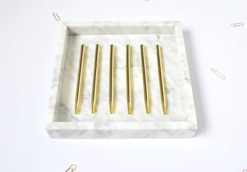 Set Of Five Gold Pens, 6 of 7
