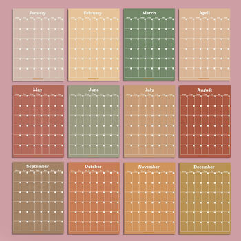 Large Monthly Wall Planner | 12 X A3 Sheets | Muted, 8 of 9