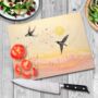 Harmony Of Swifts Textured Glass Chopping Boards, thumbnail 2 of 8