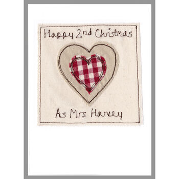 Personalised Heart Christmas Card For Her, 12 of 12