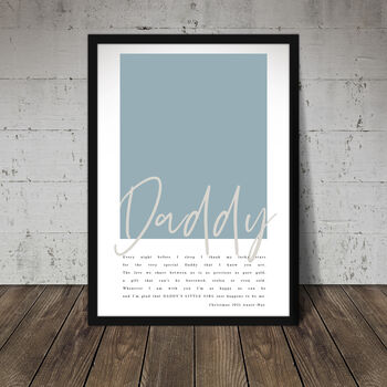 Daddy Poem Print From His Little Girl Or Boy, 2 of 3
