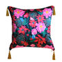 Pink Dahlias Silk Cushion, thumbnail 1 of 2