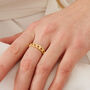 Chain Ring In Sterling Silver And Gold Plated, thumbnail 1 of 9