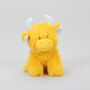 Mini Highland Collectible Orange Soft Toy Cow With Pop Up Box, thumbnail 3 of 8