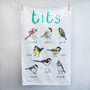 'Tits' Illustrated Bird Tea Towel, thumbnail 3 of 3