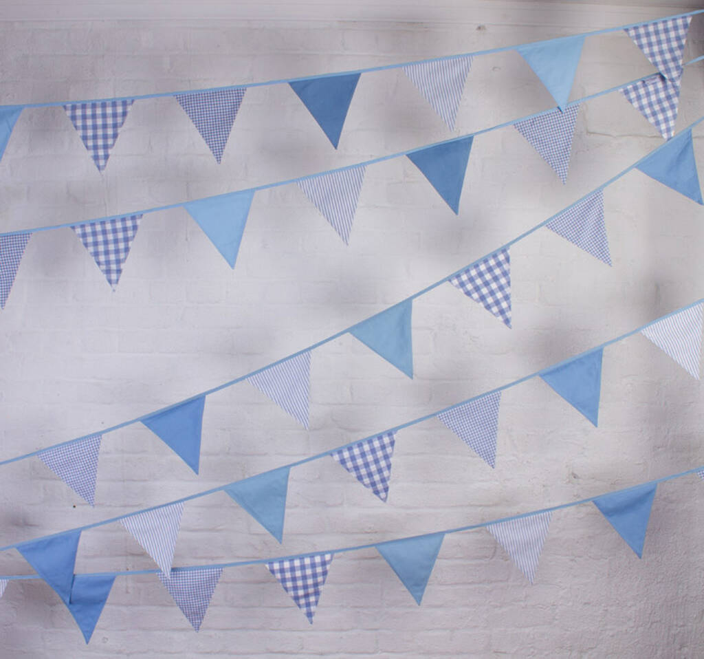 Shades Of Blue Cotton Bunting, 1 of 2