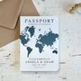 World Map Passport Wedding Invitation, thumbnail 5 of 12