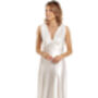 English Made Ivory Bridal Long Satin Nightdress With Lace, thumbnail 1 of 5