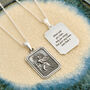 Large Dog Tag St Christopher Silver Necklace, thumbnail 4 of 12