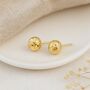 9ct Yellow Gold Diamond Cut Micro Ball Stud Earrings – 4mm, thumbnail 5 of 8