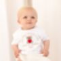 Our First Father's Day Bear Personalised Name Embroidered T Shirt, thumbnail 2 of 4