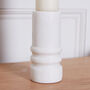 Elegant Carved Marble Candlestick, thumbnail 3 of 4