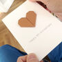 Personalised 8th Bronze Anniversary Origami Heart Card, thumbnail 2 of 4