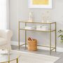 Console Table With Two Tempered Glass, thumbnail 1 of 7