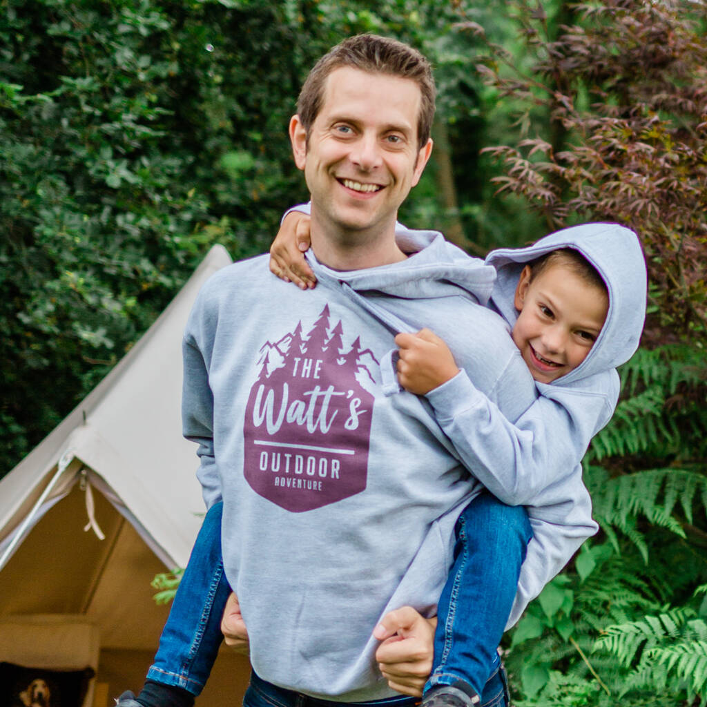Personalised Daddy And Me Matching Adventure Hoodie Set, 1 of 10