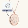 Custom Design Locket Necklace 18 K Rose Gold Plate, thumbnail 8 of 11