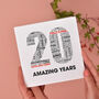 Personalised Name And Date Milestone Anniversary Card, thumbnail 5 of 6