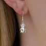 Chafer Beetle Earrings Sterling Silver, thumbnail 3 of 6