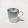 Blue V Shaped Handmade Porcelain Mug, thumbnail 8 of 9