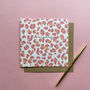 Leopard Print Birthday Card Pink And Peach, thumbnail 3 of 4