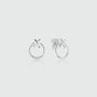 Manacor Friendship Sterling Silver Kiss Stud Earrings, thumbnail 2 of 4